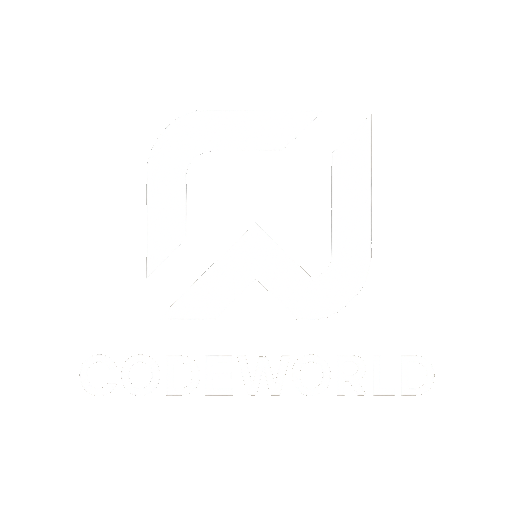 CodeWorld white logo